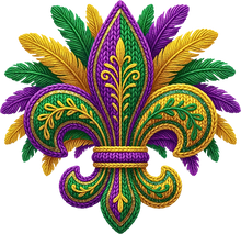 Load image into Gallery viewer, DTF Transfer – ED Yarn Mardi Gras Multi Sizes