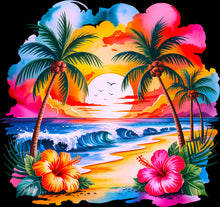 Load image into Gallery viewer, DTF Transfer – Tropical Sunset Multi Sizes (BE-SC002)