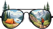 Load image into Gallery viewer, DTF Transfer – Camping Sunglasses Multi Sizes (CA-SC004)
