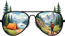 Load image into Gallery viewer, DTF Transfer – Camping Sunglasses Multi Sizes (CA-SC004)