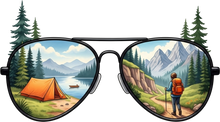 Load image into Gallery viewer, DTF Transfer – Camping Sunglasses Multi Sizes (CA-SC004)