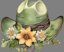Load image into Gallery viewer, DTF Transfer – FC Green Cowgirl Hat Multi Sizes