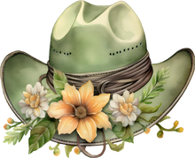 Load image into Gallery viewer, DTF Transfer – FC Green Cowgirl Hat Multi Sizes