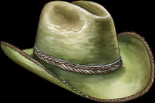 Load image into Gallery viewer, DTF Transfer – FE Green Cowboy Hat Multi Sizes