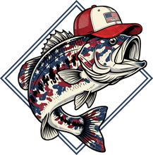 Load image into Gallery viewer, DTF Transfer – USA Fish Multi Sizes (FI-SC008)