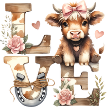 Load image into Gallery viewer, DTF Transfer – FJ Cow Love Multi Sizes