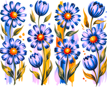 Load image into Gallery viewer, DTF Transfer – Purple Flowers Multi Sizes (FL-MI003)