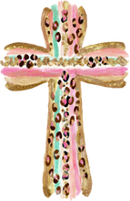 Load image into Gallery viewer, DTF Transfer – Cross Gold Multi Sizes (RE-CR002)