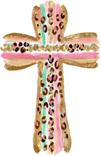 Load image into Gallery viewer, DTF Transfer – Cross Gold Multi Sizes (RE-CR002)