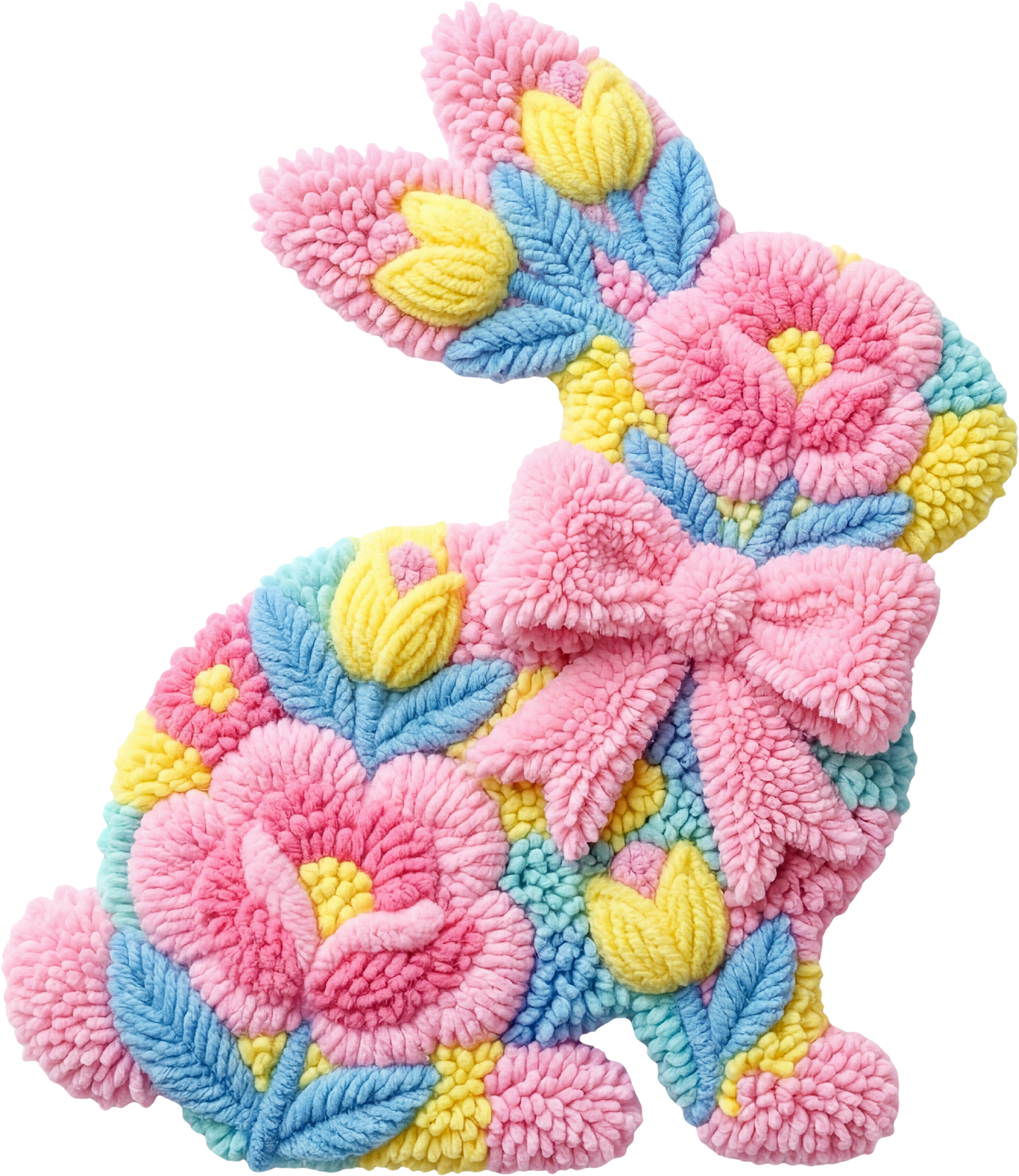 DTF Transfer – FP Yarn Easter Bunny Multi Sizes