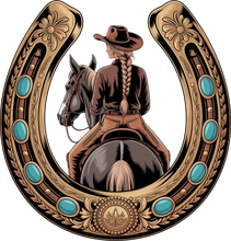 Load image into Gallery viewer, DTF Transfer – Horseshoe Cowgirl Multi Sizes (CO-CG001)