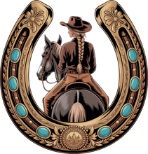 Load image into Gallery viewer, DTF Transfer – Horseshoe Cowgirl Multi Sizes (CO-CG001)