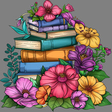 Load image into Gallery viewer, DTF Transfer – GH Books and Flowers Multi Sizes