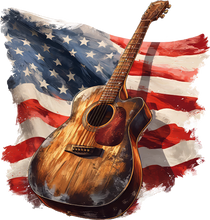 Load image into Gallery viewer, DTF Transfer – Flag Guitar Multi Sizes (PA-FL005)