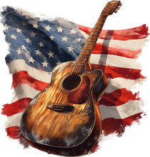 Load image into Gallery viewer, DTF Transfer – Flag Guitar Multi Sizes (PA-FL005)