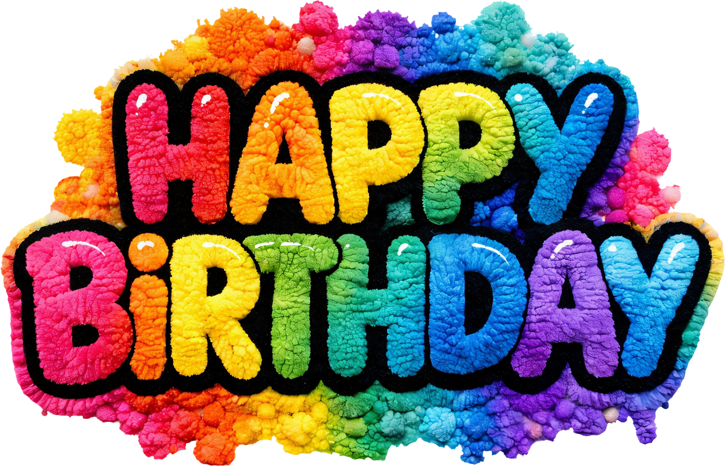 DTF Transfer – GN Happy Birthday color Multi Sizes