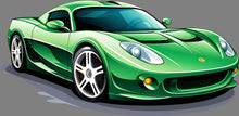 Load image into Gallery viewer, DTF Transfer – Sports Car Green Multi Sizes (AM-SP001)