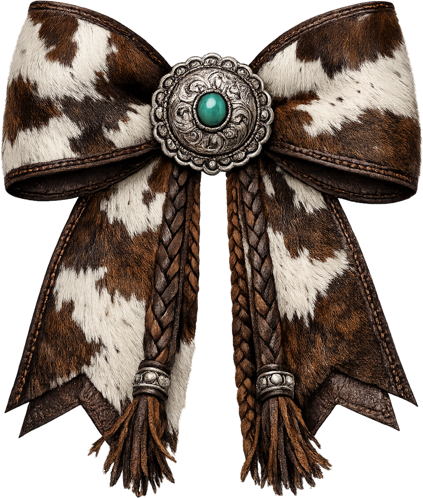 DTF Transfer – Cow Leather Bow Multi Sizes (BW-CT001)