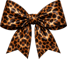 Load image into Gallery viewer, DTF Transfer – Leopard Bow Multi Sizes (BW-ST001)