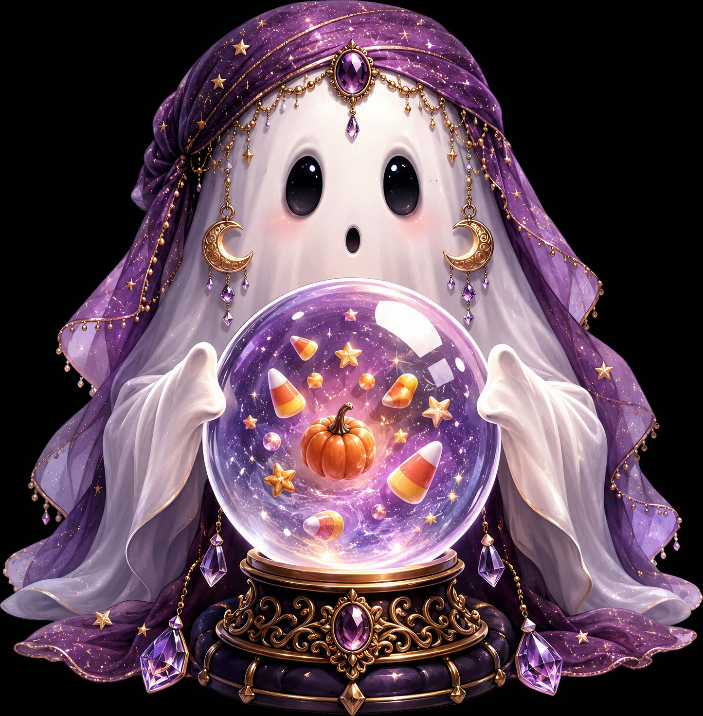 DTF Transfer – Witchy Ghost A Multi Sizes (HA-GH008)