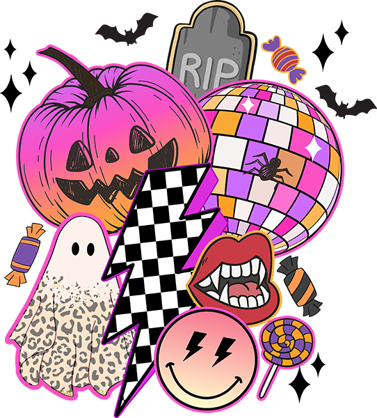 DTF Transfer - Fun Halloween Scene A (HA-SC009)