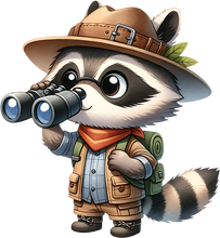 Load image into Gallery viewer, DTF Transfer – HH Raccoon Camper Multi Sizes