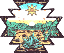 Load image into Gallery viewer, DTF Transfer – HJ Desert Scene Multi Sizes