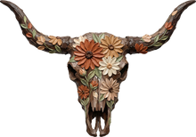 Load image into Gallery viewer, DTF Transfer – Paint Cow Skull Multi Sizes (CO-CS001)