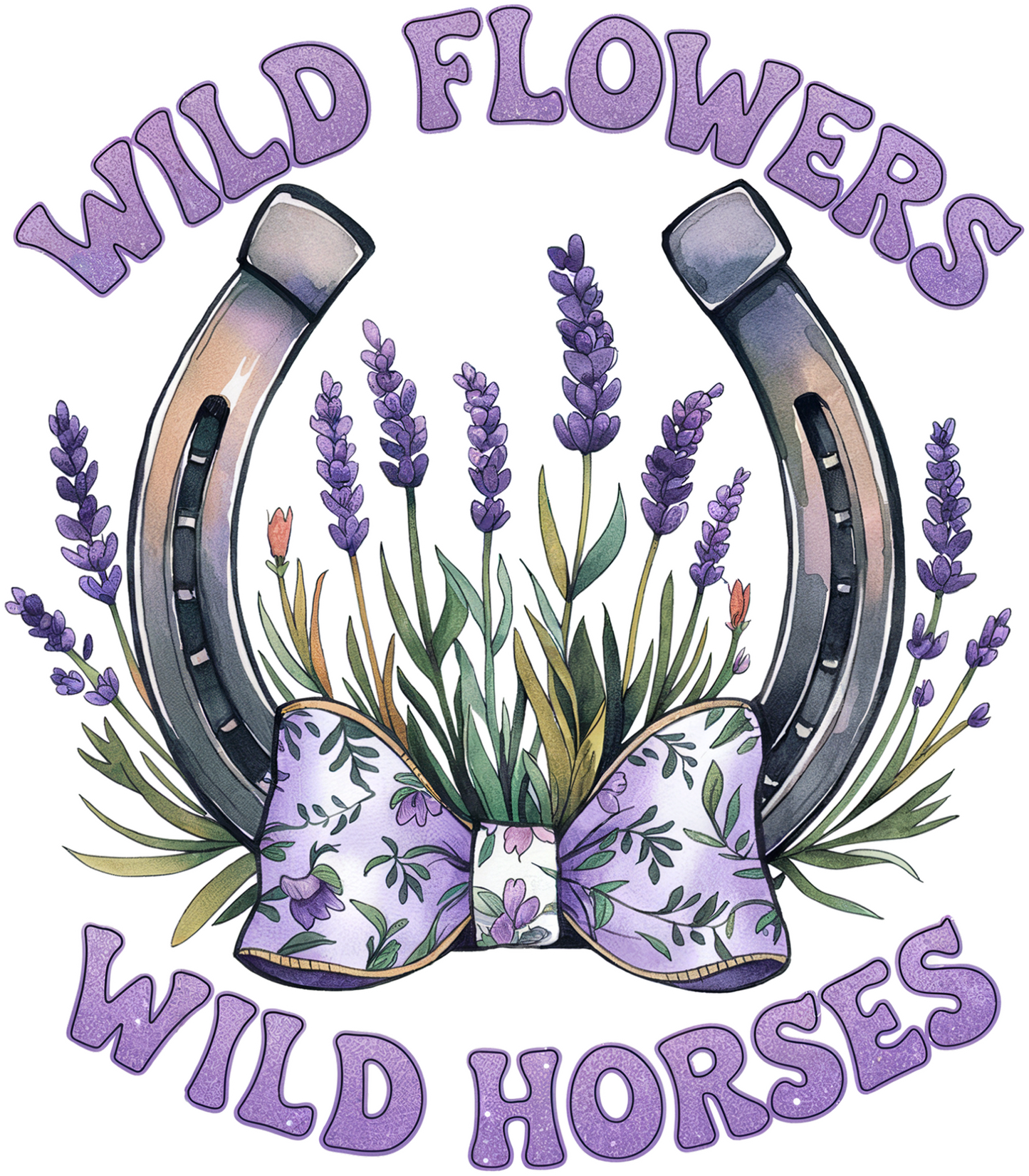 DTF Transfer – HN Wild Flowers Horse Multi Sizes