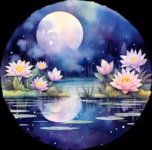 Load image into Gallery viewer, DTF Transfer – Moon Lily pad Multi Sizes (MN-SC002)