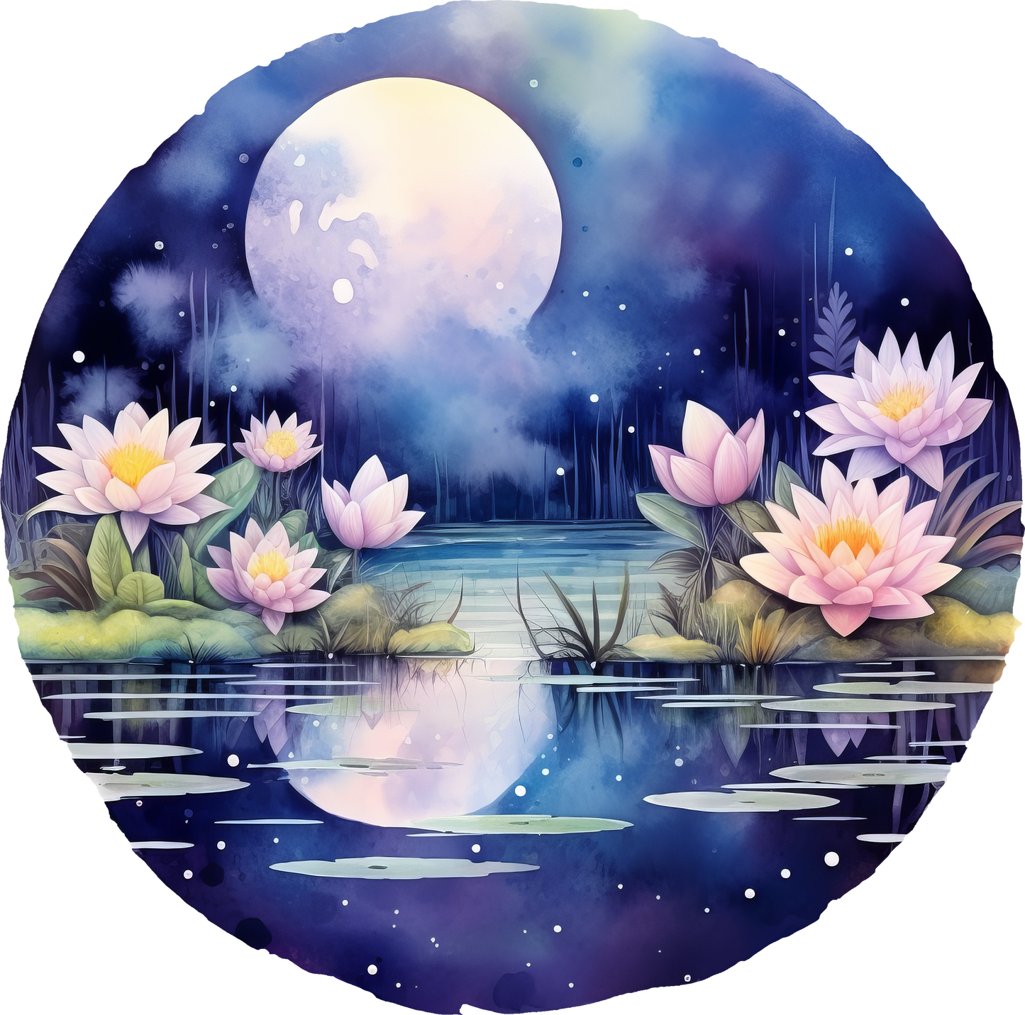 DTF Transfer – Moon Lily pad Multi Sizes (MN-SC002)