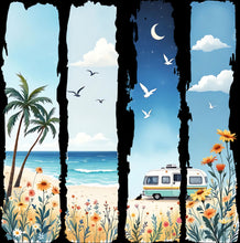 Load image into Gallery viewer, DTF Transfer – HR Beach Scene Multi Sizes