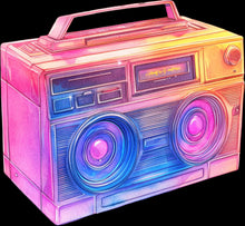 Load image into Gallery viewer, DTF Transfer – Retro Boom Box Multi Sizes (RT-AC003)