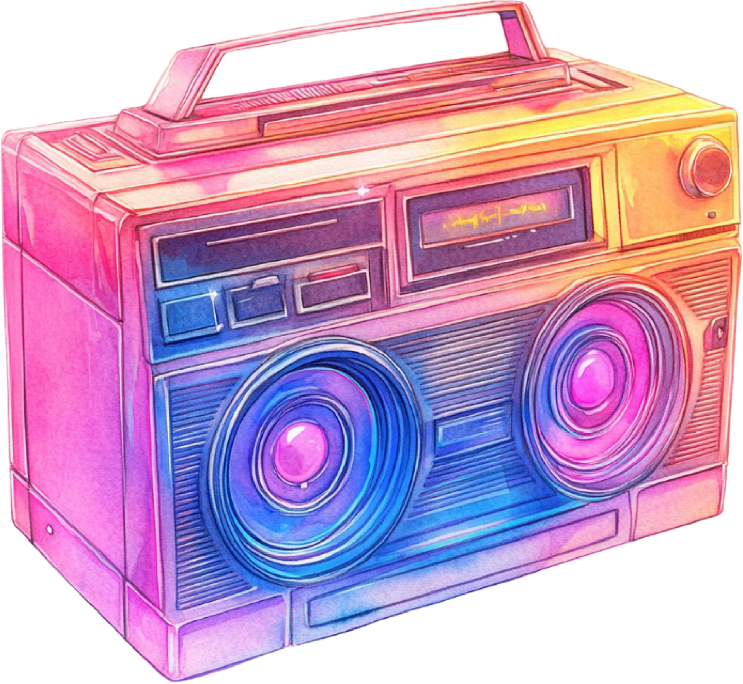 DTF Transfer – Retro Boom Box Multi Sizes (RT-AC003)