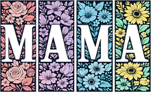 Load image into Gallery viewer, DTF Transfer – IC Mama Flowers Multi Sizes