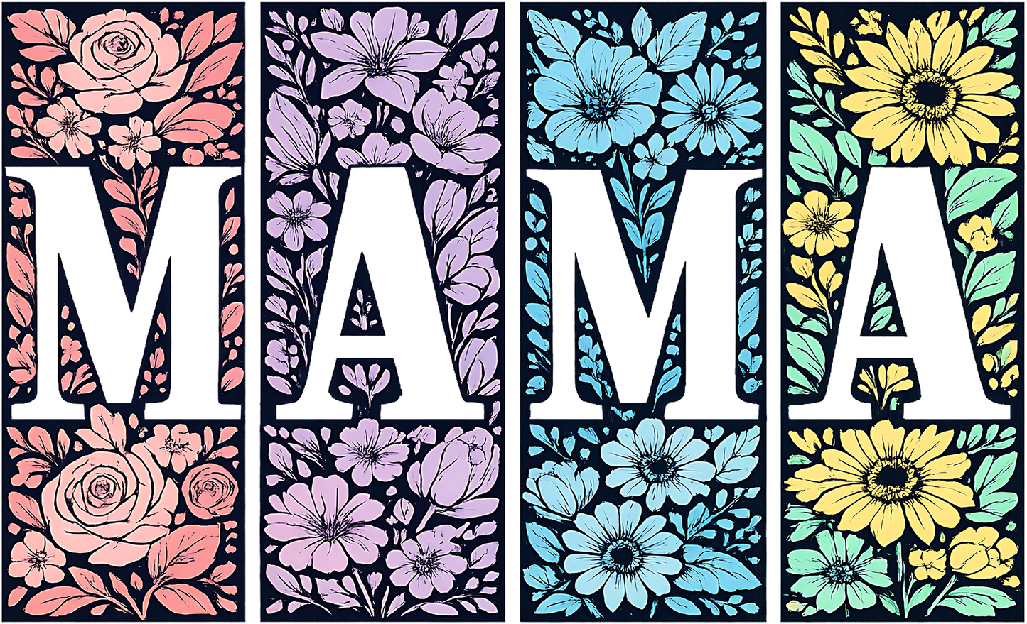 DTF Transfer – IC Mama Flowers Multi Sizes