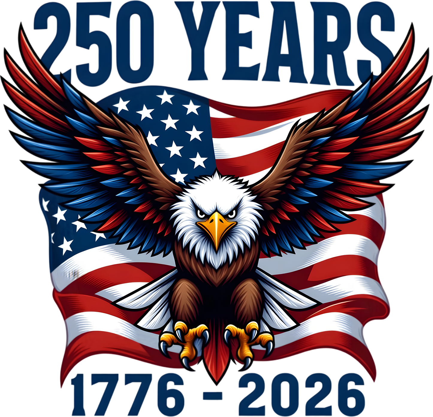 DTF Transfer – IP 250 Years Eagle Multi Sizes