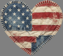 Load image into Gallery viewer, DTF Transfer – Patch Heart Flag Multi Sizes (PA-FL002)