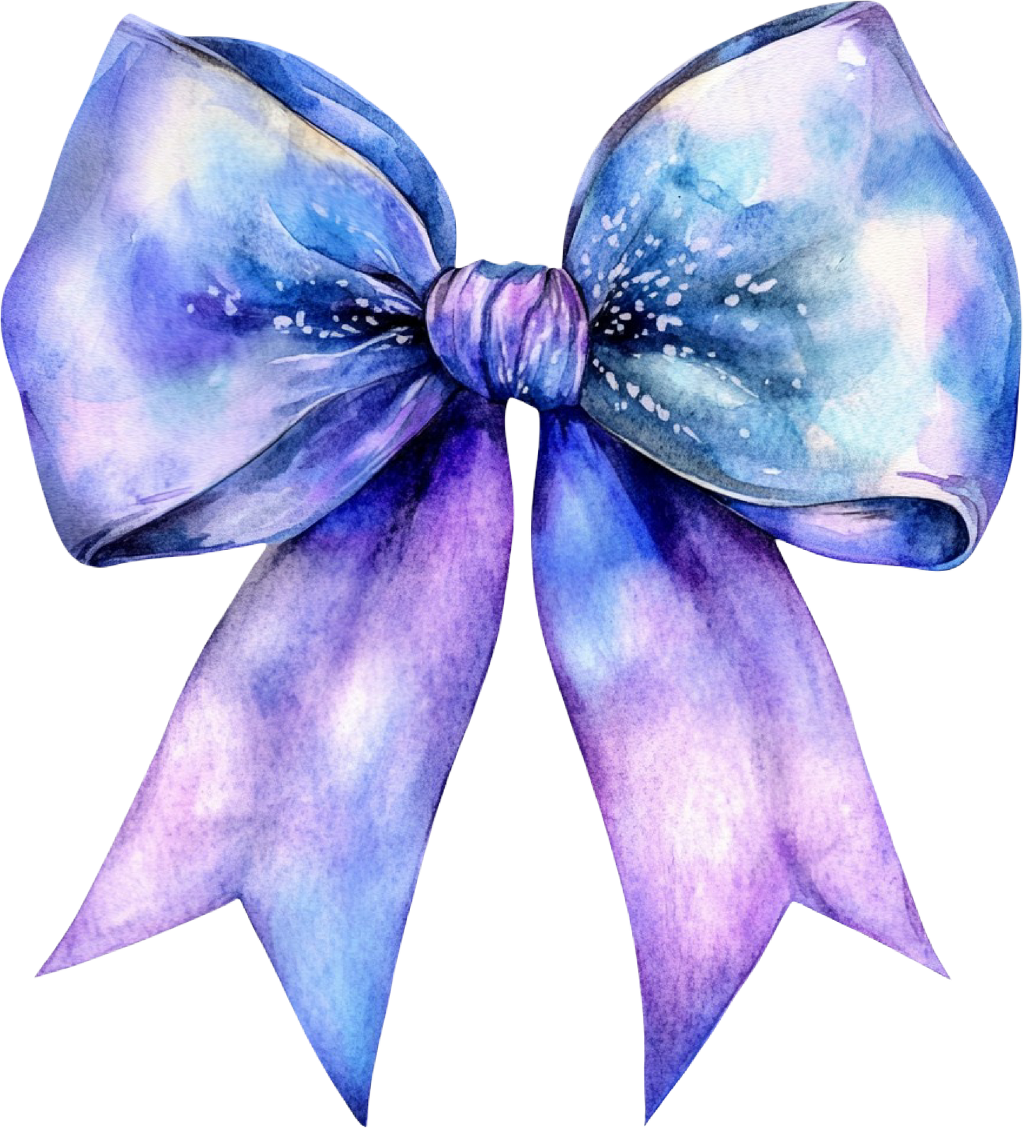 DTF Transfer – IS Watercolor Bow Blue Multi Sizes