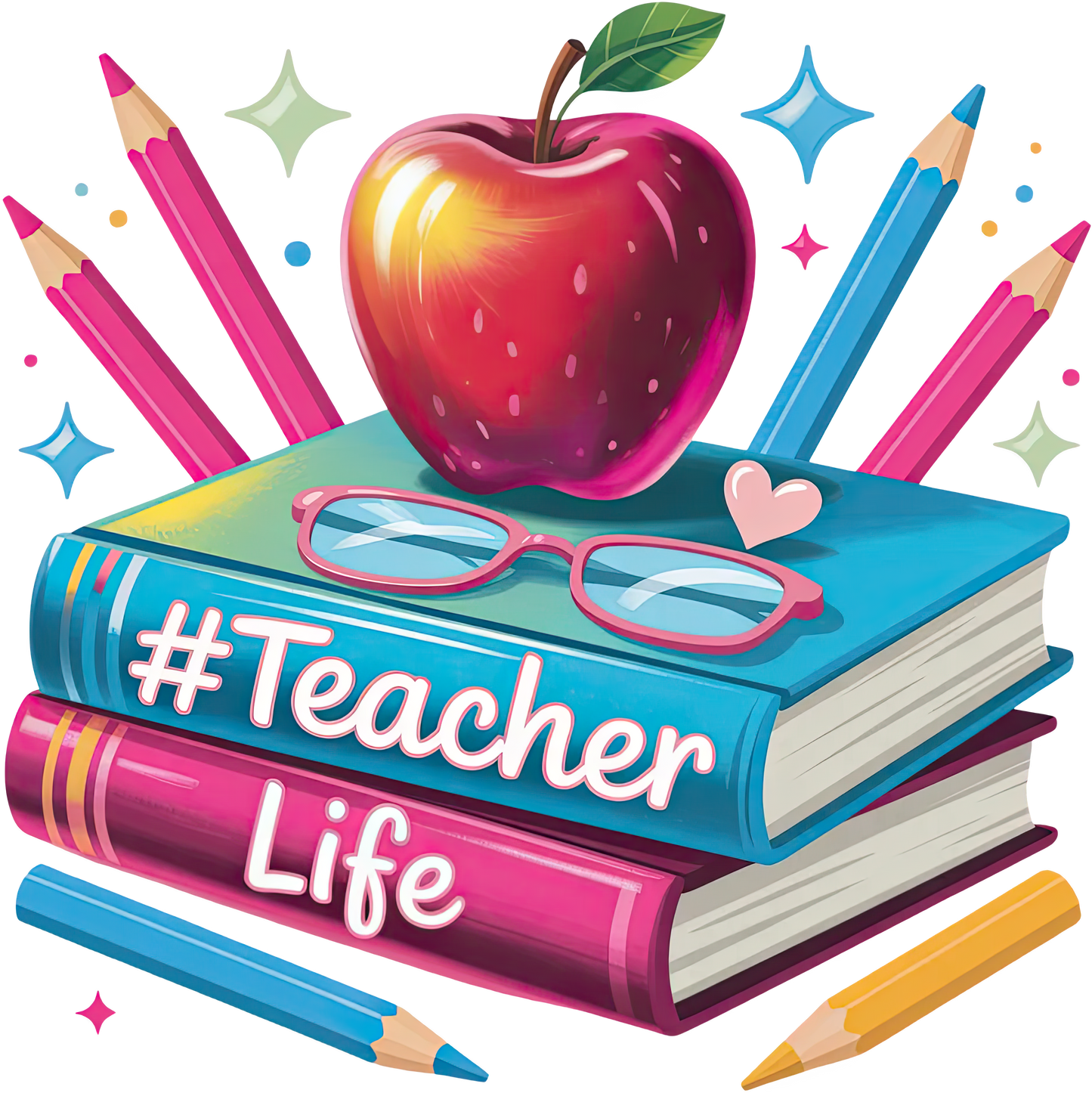 DTF Transfer – Teachers Life Multi Sizes (TE-MI002)