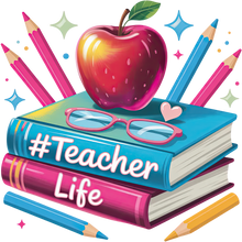 Load image into Gallery viewer, DTF Transfer – Teachers Life Multi Sizes (TE-MI002)