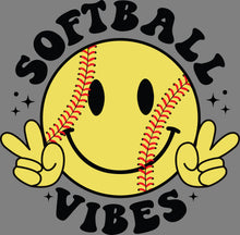 Load image into Gallery viewer, DTF Transfer – Softball Vibes Multi Sizes (SP_SF002)