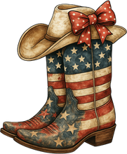 Load image into Gallery viewer, DTF Transfer – American Boots Multi Sizes (CO-AC004)