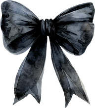 Load image into Gallery viewer, DTF Transfer – Black Bow Multi Sizes (BW-WC001)