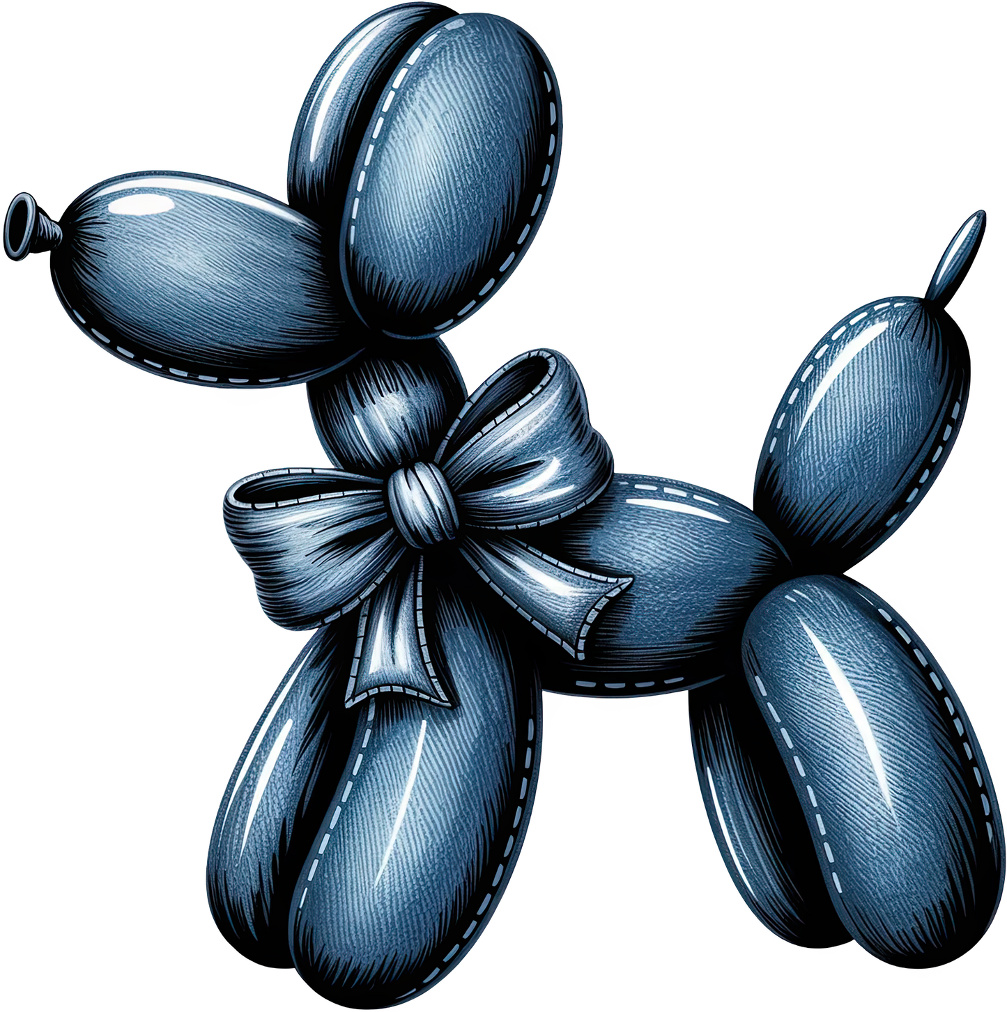 DTF Transfer – Denim Balloon Dog Multi Sizes (BA-DG002)