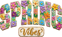 Load image into Gallery viewer, DTF Transfer – JP Spring Vibes Multi Sizes