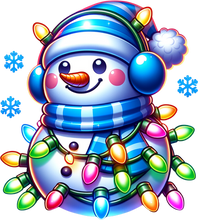 Load image into Gallery viewer, DTF Transfer – Neon Snowman Multi Sizes