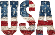 Load image into Gallery viewer, DTF Transfer – USA Patchwork Multi Sizes (PA-UA002)