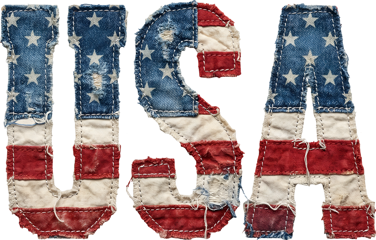 DTF Transfer – USA Patchwork Multi Sizes (PA-UA002)