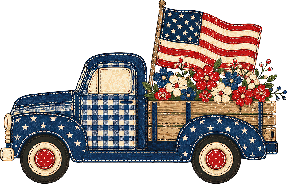 DTF Transfer – USA Truck Multi Sizes (PA-TK001)